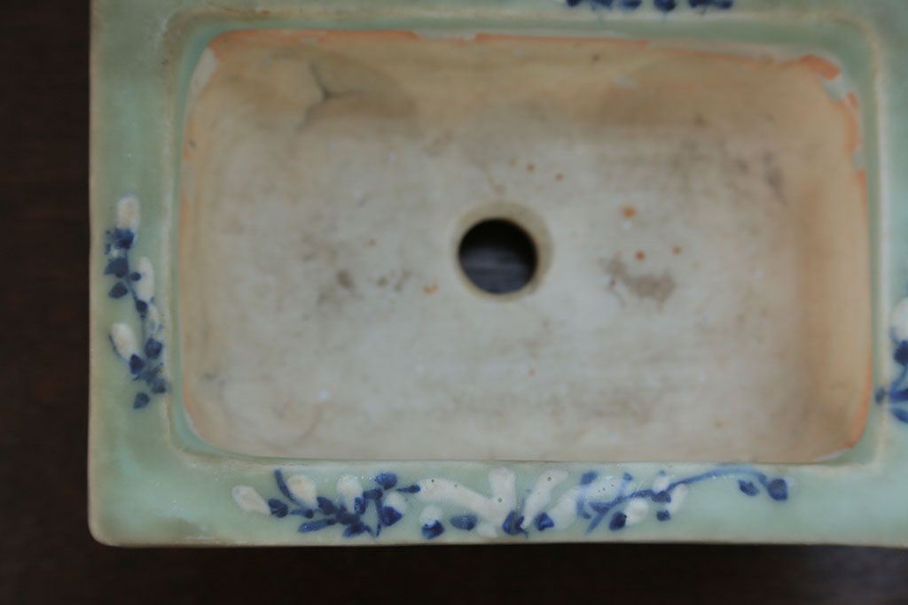 アンティーク雑貨　古民具・骨董 古い青磁 植木鉢 4点セット