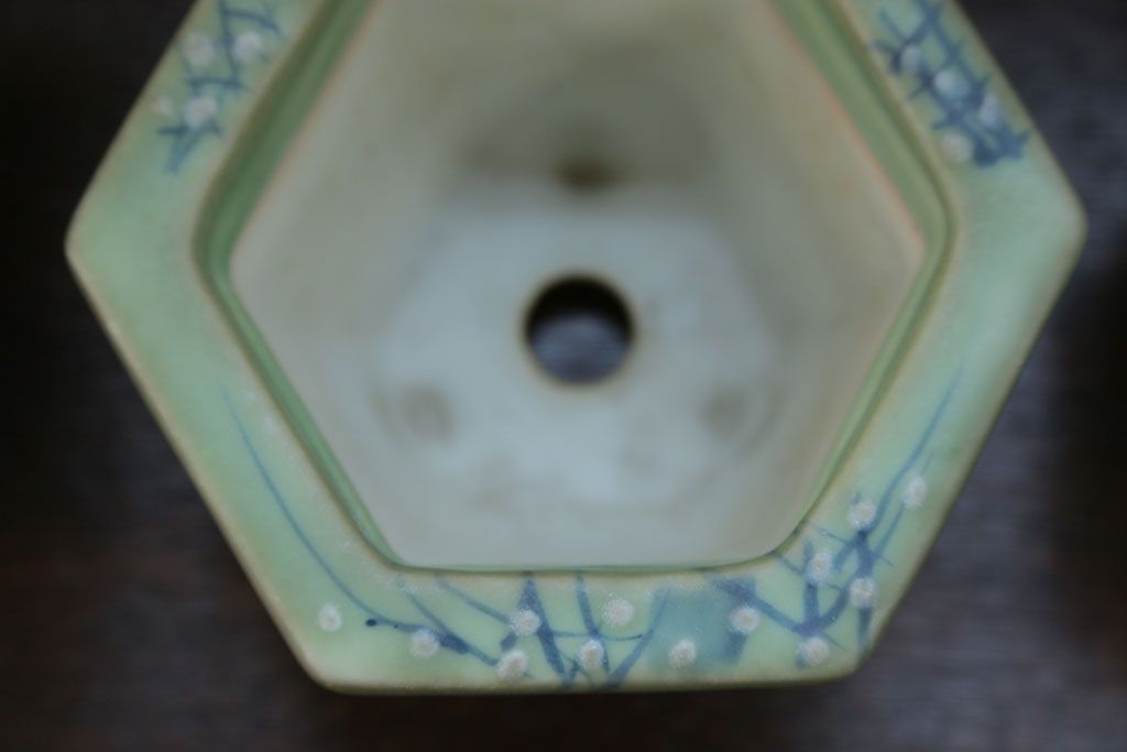 アンティーク雑貨　古民具・骨董 古い青磁 植木鉢 4点セット