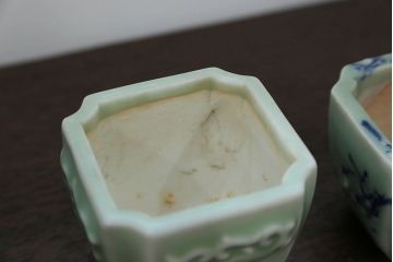 アンティーク雑貨　古民具・骨董 古い青磁 植木鉢 4点セット