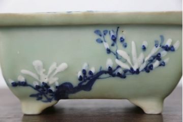 アンティーク雑貨　古民具・骨董 古い青磁 植木鉢 4点セット