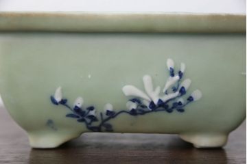 アンティーク雑貨　古民具・骨董 古い青磁 植木鉢 4点セット