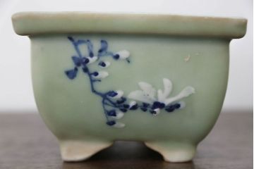 アンティーク雑貨　古民具・骨董 古い青磁 植木鉢 4点セット