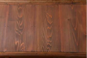 アンティーク家具　古民具・骨董 昇り引き出し付き!明るい色合いの六尺水屋箪笥 (食器棚、収納棚)