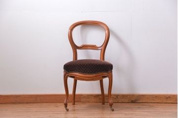 アンティーク家具　フランスアンティーク　マホガニー材!上質なバルーンチェア(1) (椅子、イス)