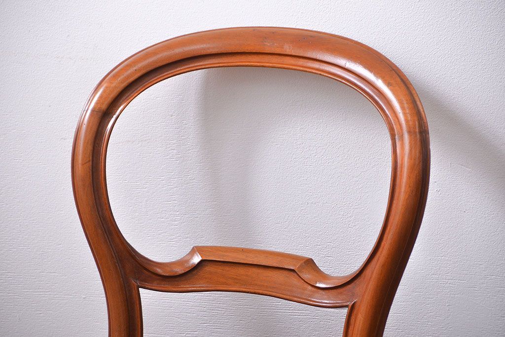 アンティーク家具　フランスアンティーク　マホガニー材!上質なバルーンチェア(1) (椅子、イス)