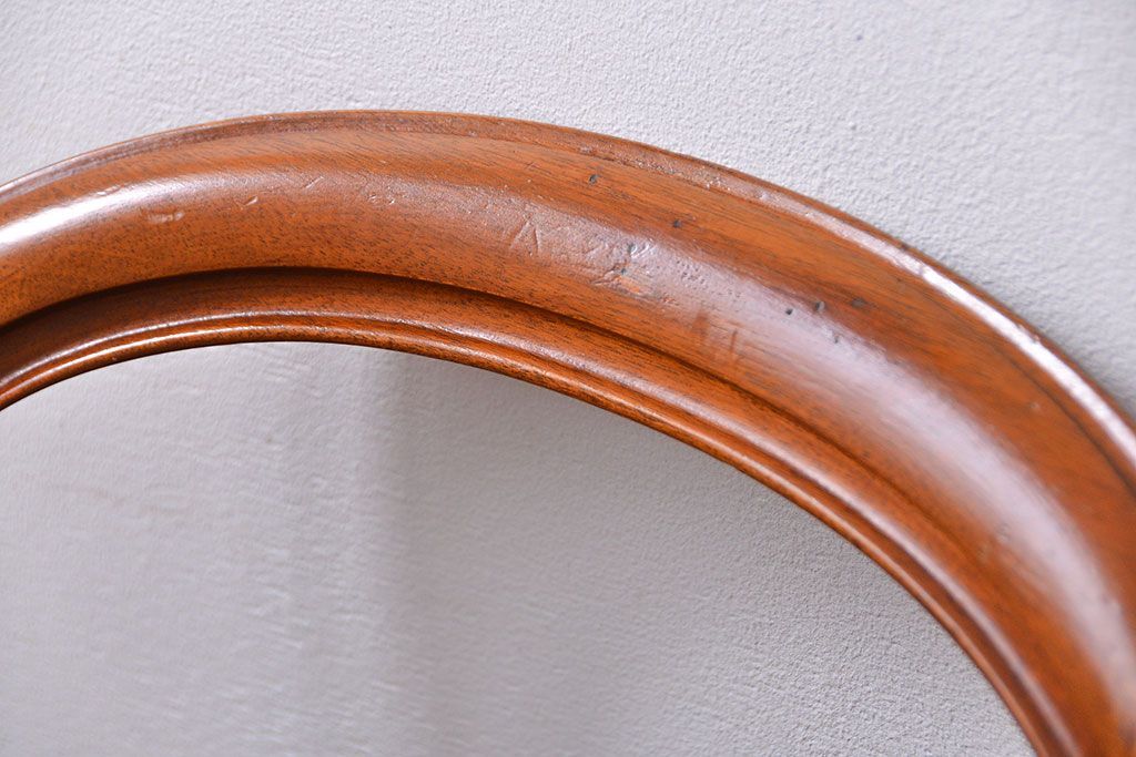 アンティーク家具　フランスアンティーク　マホガニー材!上質なバルーンチェア(1) (椅子、イス)