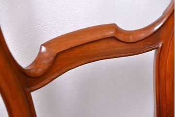 アンティーク家具　フランスアンティーク　マホガニー材!上質なバルーンチェア(1) (椅子、イス)