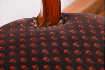 アンティーク家具　フランスアンティーク　マホガニー材!上質なバルーンチェア(1) (椅子、イス)