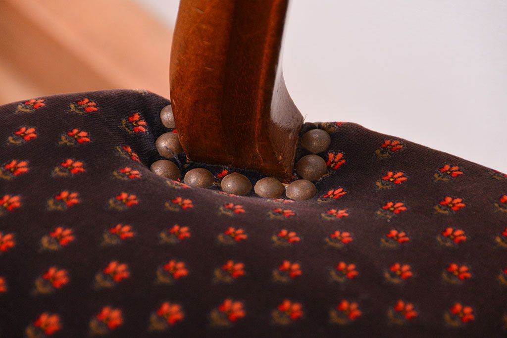 アンティーク家具　フランスアンティーク　マホガニー材!上質なバルーンチェア(1) (椅子、イス)