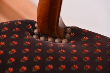 アンティーク家具　フランスアンティーク　マホガニー材!上質なバルーンチェア(1) (椅子、イス)