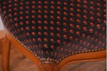 アンティーク家具　フランスアンティーク　マホガニー材!上質なバルーンチェア(1) (椅子、イス)