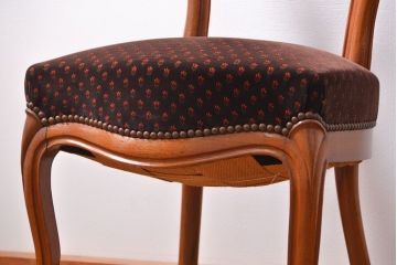 アンティーク家具　フランスアンティーク　マホガニー材!上質なバルーンチェア(1) (椅子、イス)