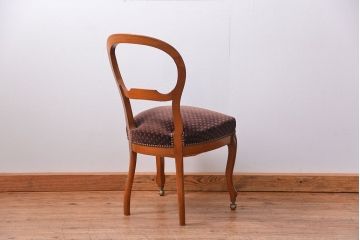 アンティーク家具　フランスアンティーク　マホガニー材!上質なバルーンチェア(1) (椅子、イス)