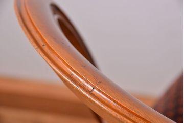 アンティーク家具　フランスアンティーク　マホガニー材!上質なバルーンチェア(1) (椅子、イス)