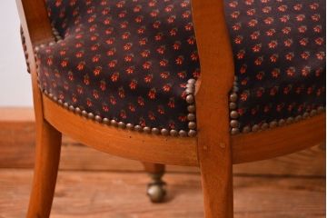 アンティーク家具　フランスアンティーク　マホガニー材!上質なバルーンチェア(1) (椅子、イス)