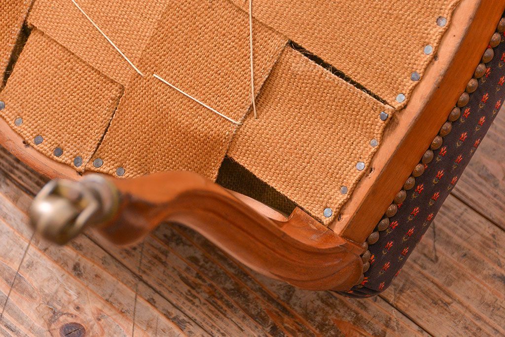 アンティーク家具　フランスアンティーク　マホガニー材!上質なバルーンチェア(1) (椅子、イス)