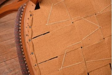 アンティーク家具　フランスアンティーク　マホガニー材!上質なバルーンチェア(1) (椅子、イス)