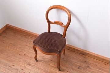 アンティーク家具　フランスアンティーク　マホガニー材!上質なバルーンチェア(2)(椅子・イス)