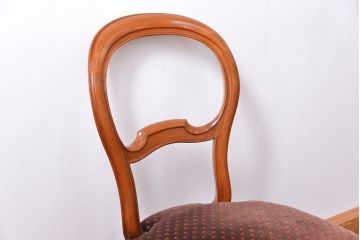 アンティーク家具　フランスアンティーク　マホガニー材!上質なバルーンチェア(2)(椅子・イス)