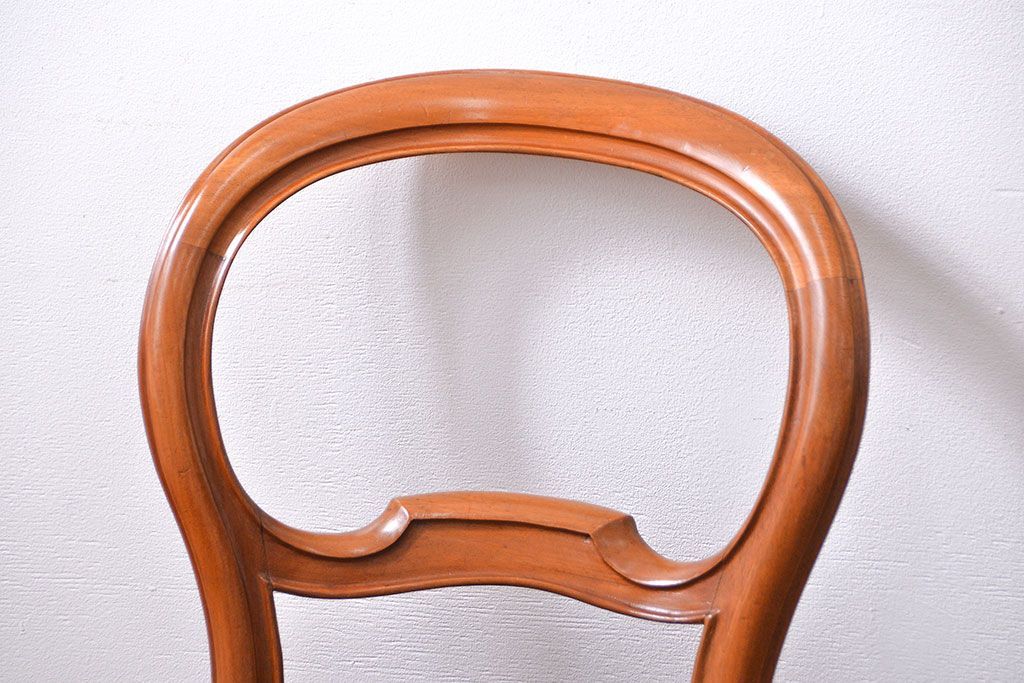 アンティーク家具　フランスアンティーク　マホガニー材!上質なバルーンチェア(2)(椅子・イス)