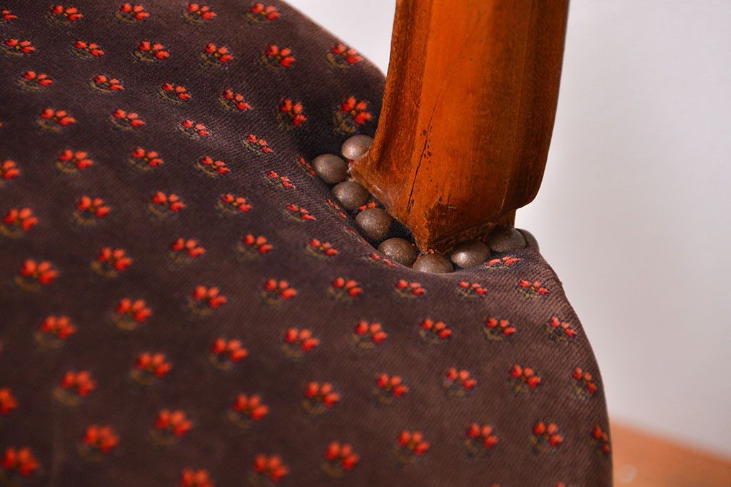 アンティーク家具　フランスアンティーク　マホガニー材!上質なバルーンチェア(2)(椅子・イス)