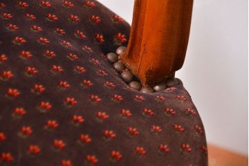 アンティーク家具　フランスアンティーク　マホガニー材!上質なバルーンチェア(2)(椅子・イス)