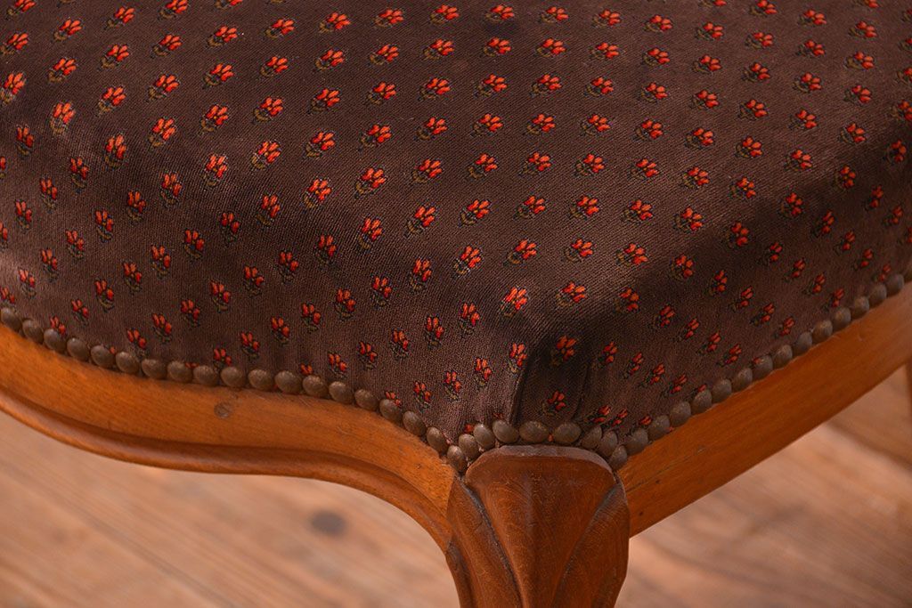 アンティーク家具　フランスアンティーク　マホガニー材!上質なバルーンチェア(2)(椅子・イス)