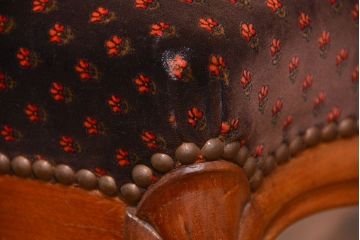 アンティーク家具　フランスアンティーク　マホガニー材!上質なバルーンチェア(2)(椅子・イス)