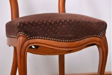 アンティーク家具　フランスアンティーク　マホガニー材!上質なバルーンチェア(2)(椅子・イス)