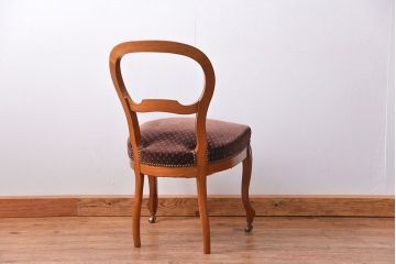 アンティーク家具　フランスアンティーク　マホガニー材!上質なバルーンチェア(2)(椅子・イス)