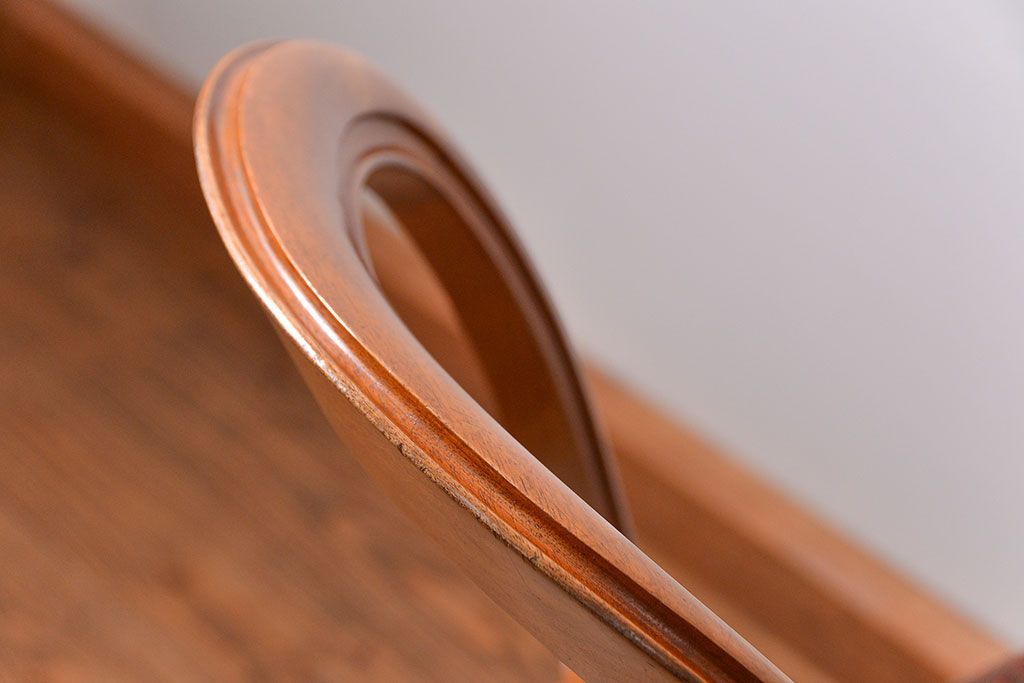 アンティーク家具　フランスアンティーク　マホガニー材!上質なバルーンチェア(2)(椅子・イス)