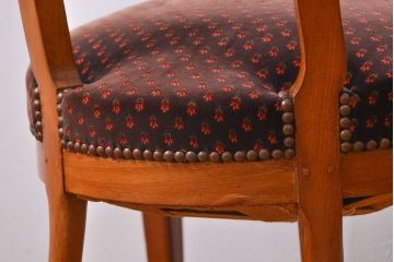 アンティーク家具　フランスアンティーク　マホガニー材!上質なバルーンチェア(2)(椅子・イス)