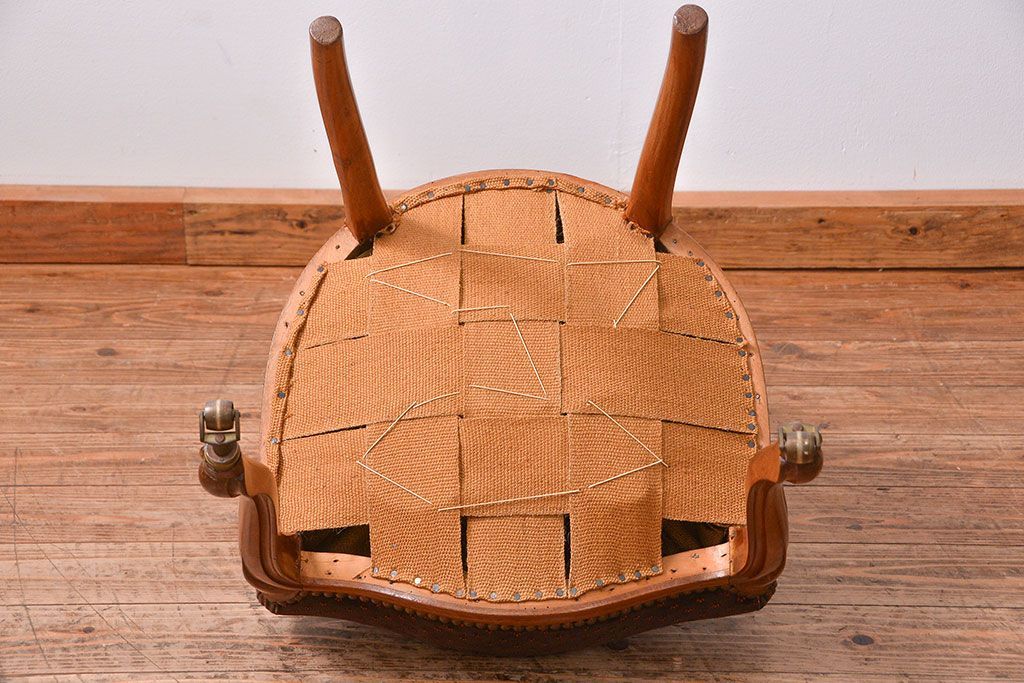 アンティーク家具　フランスアンティーク　マホガニー材!上質なバルーンチェア(2)(椅子・イス)