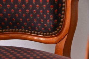 アンティーク家具　フランスアンティーク　マホガニー材の上質なアームチェア(1) (リビングチェア、サロンチェア、椅子、イス)