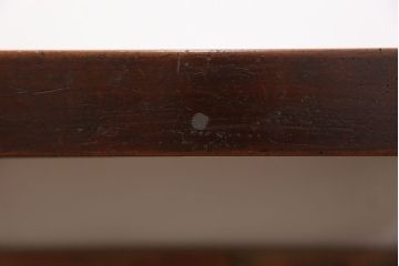アンティーク家具　古民具・骨董 折り畳み式 古い欅材の使い込まれた角型ちゃぶ台(テーブル、座卓)