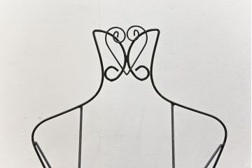 アンティーク雑貨　昭和レトロ 古い洋品店のワイヤスタンドハンガー2点セット(トルソー)