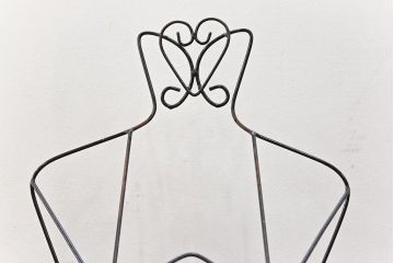 アンティーク雑貨　昭和レトロ 古い洋品店のワイヤスタンドハンガー2点セット(トルソー)