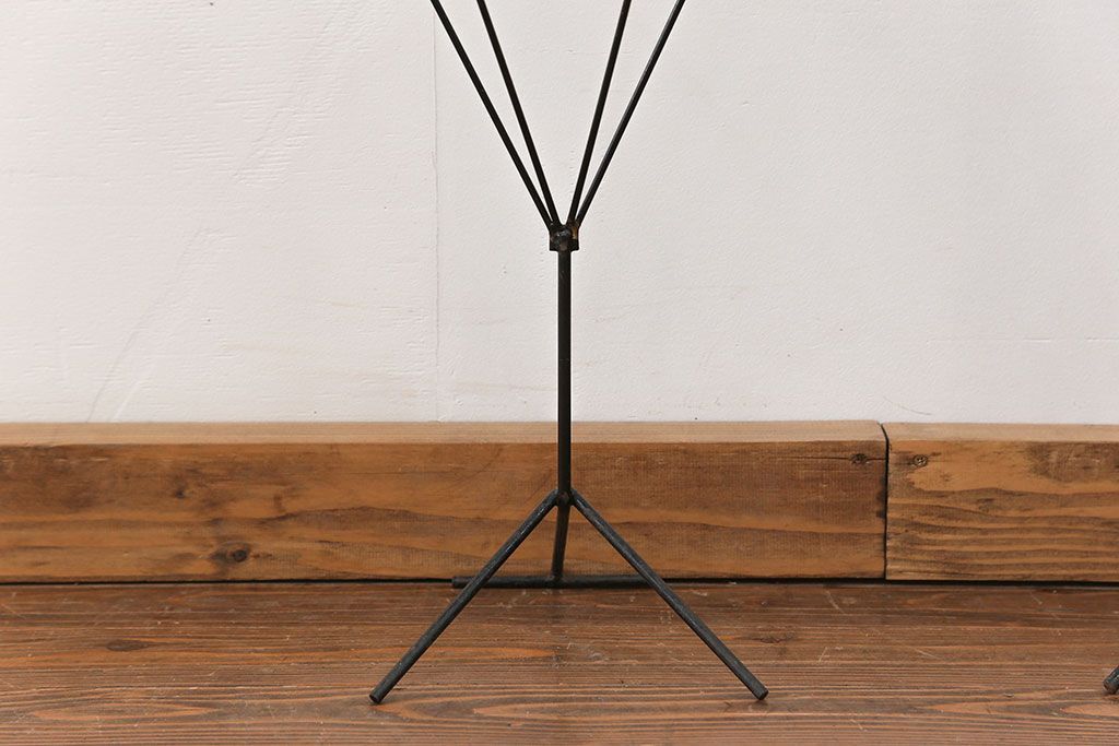 アンティーク雑貨　昭和レトロ 古い洋品店のワイヤスタンドハンガー2点セット(トルソー)