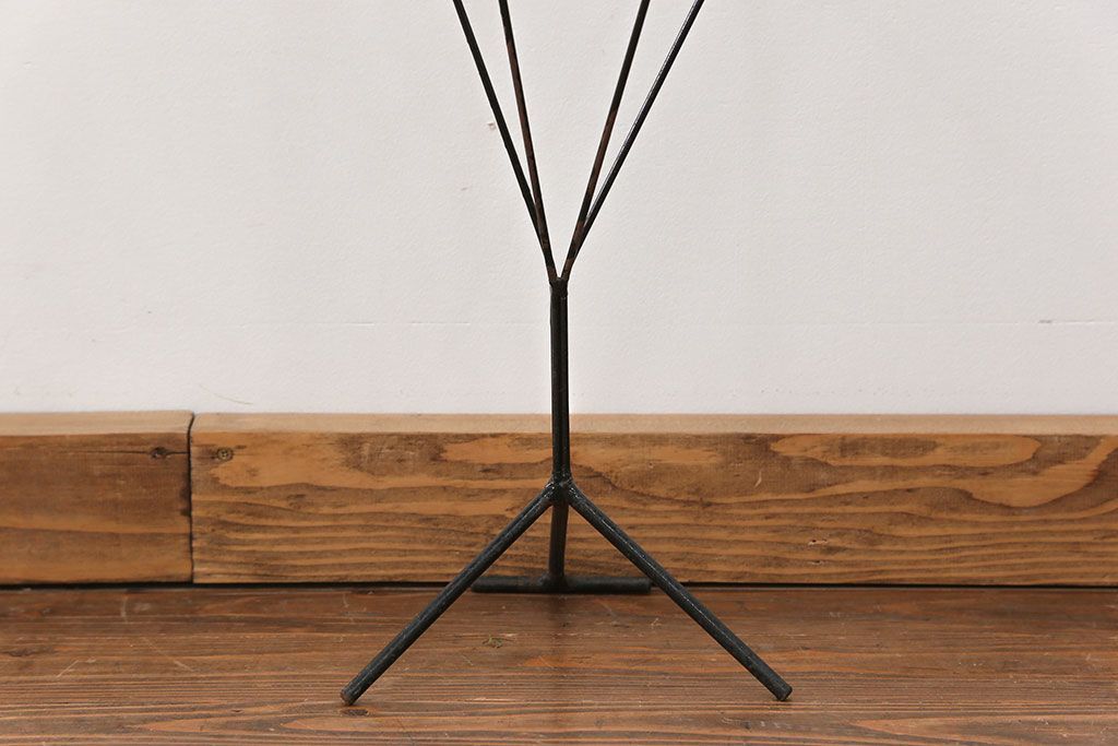 アンティーク雑貨　昭和レトロ 古い洋品店のワイヤスタンドハンガー2点セット(トルソー)