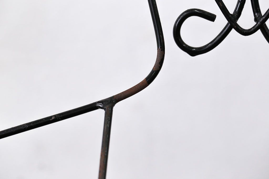 アンティーク雑貨　昭和レトロ 古い洋品店のワイヤスタンドハンガー2点セット(トルソー)