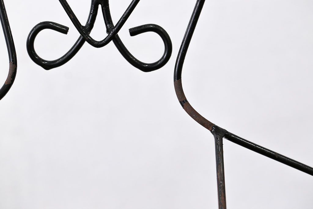 アンティーク雑貨　昭和レトロ 古い洋品店のワイヤスタンドハンガー2点セット(トルソー)