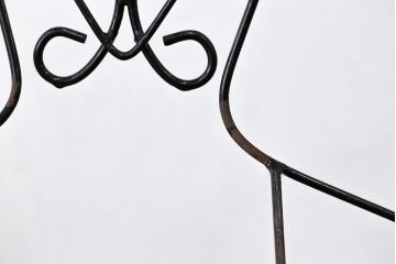 アンティーク雑貨　昭和レトロ 古い洋品店のワイヤスタンドハンガー2点セット(トルソー)