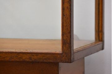 レトロ家具　昭和レトロ　シンプルで大振りなアンティークガラスケース(ショーケース、飾り棚)