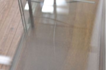 レトロ家具　昭和レトロ　シンプルで大振りなアンティークガラスケース(ショーケース、飾り棚)