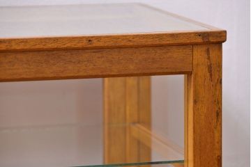 レトロ家具　昭和レトロ　希少なサイズの卓上ガラスケース (ショーケース)