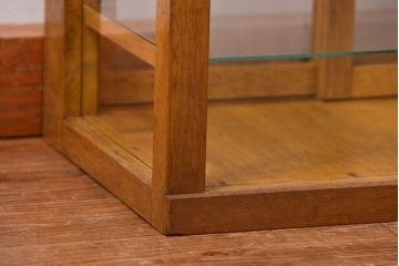 レトロ家具　昭和レトロ　希少なサイズの卓上ガラスケース (ショーケース)