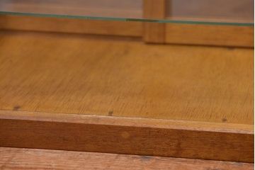 レトロ家具　昭和レトロ　希少なサイズの卓上ガラスケース (ショーケース)