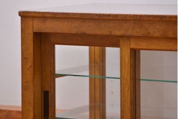 レトロ家具　昭和レトロ　希少なサイズの卓上ガラスケース (ショーケース)