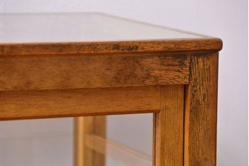 レトロ家具　昭和レトロ　希少なサイズの卓上ガラスケース (ショーケース)