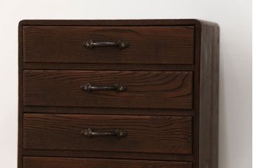 アンティーク家具　アンティーク　総栗材の五段小引出し (ドロワー)